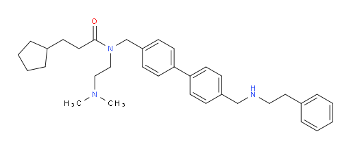 N-[2-(Dimethylamino)ethyl]-N-[[4′-[[(2-phenylethyl)amino]methyl][1,1′-biphenyl]-4-yl]methyl]cyclopentanepropanamide (ACI)