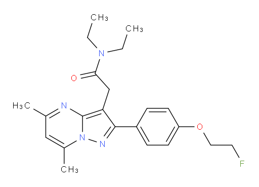 N,N-Diethyl-2-[4-(2-fluoroethoxy)phenyl]-5,7-dimethylpyrazolo[1,5-a]pyrimidine-3-acetamide (ACI)