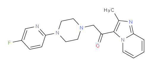 2-[4-(5-Fluoro-2-pyridinyl)-1-piperazinyl]-1-(2-methylimidazo[1,2-a]pyridin-3-yl)ethanone (ACI)