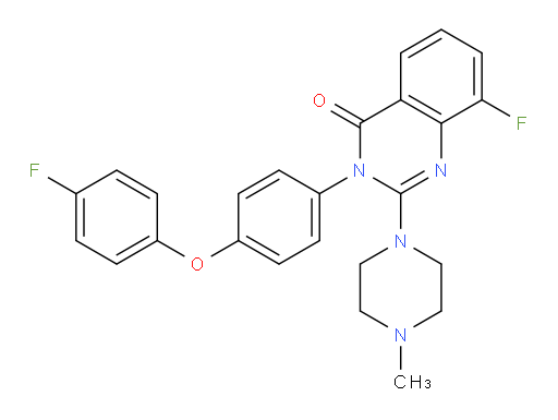 8-Fluoro-3-[4-(4-fluorophenoxy)phenyl]-2-(4-methyl-1-piperazinyl)-4(3H)-quinazolinone (ACI)