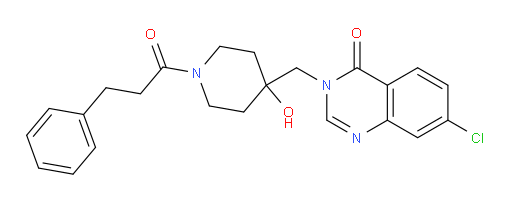 7-Chloro-3-[[4-hydroxy-1-(1-oxo-3-phenylpropyl)-4-piperidinyl]methyl]-4(3H)-quinazolinone (ACI)