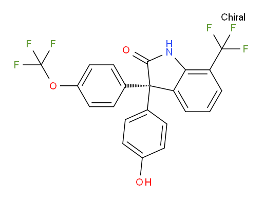 (3S)-1,3-Dihydro-3-(4-hydroxyphenyl)-3-[4-(trifluoromethoxy)phenyl]-7-(trifluoromethyl)-2H-indol-2-one (ACI)