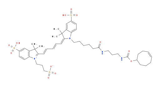 3H-Indolium, 2-[5-[1-[6-[[3-[[(4-cycloocten-1-yloxy)carbonyl]amino]propyl]amino]-6-oxohexyl]-1,3-dihydro-3,3-dimethyl-5-sulfo-2H-indol-2-ylidene]-1,3-pentadien-1-yl]-3,3-dimethyl-5-sulfo-1-(3-sulfopropyl)-, inner salt (ACI)