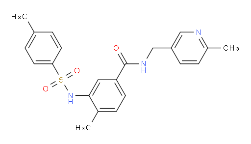 4-Methyl-3-[[(4-methylphenyl)sulfonyl]amino]-N-[(6-methyl-3-pyridinyl)methyl]benzamide (ACI)