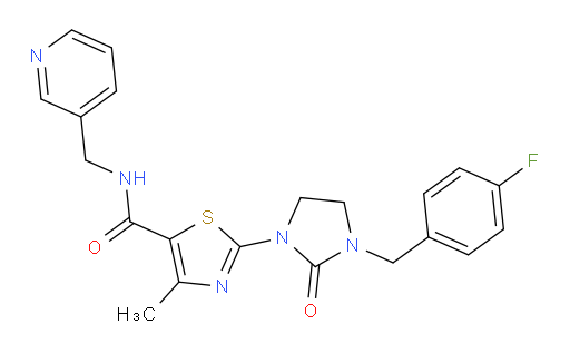 2-[3-[(4-Fluorophenyl)methyl]-2-oxo-1-imidazolidinyl]-4-methyl-N-(3-pyridinylmethyl)-5-thiazolecarboxamide (ACI)