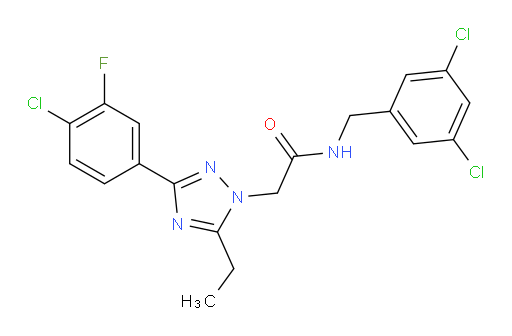 3-(4-Chloro-3-fluorophenyl)-N-[(3,5-dichlorophenyl)methyl]-5-ethyl-1H-1,2,4-triazole-1-acetamide (ACI)