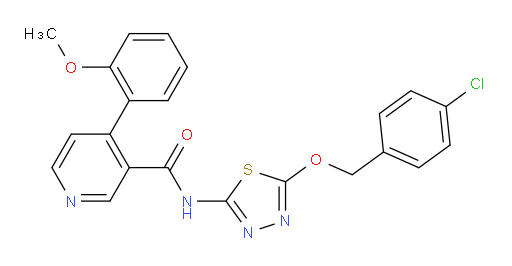 N-[5-[(4-Chlorophenyl)methoxy]-1,3,4-thiadiazol-2-yl]-4-(2-methoxyphenyl)-3-pyridinecarboxamide (ACI)