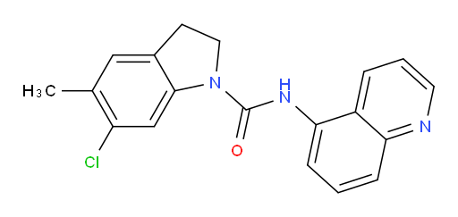 6-Chloro-2,3-dihydro-5-methyl-N-5-quinolinyl-1H-indole-1-carboxamide (ACI)