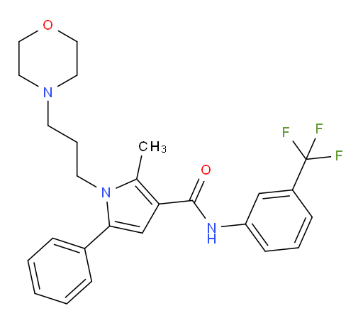 2-Methyl-1-[3-(4-morpholinyl)propyl]-5-phenyl-N-[3-(trifluoromethyl)phenyl]-1H-pyrrole-3-carboxamide (ACI)