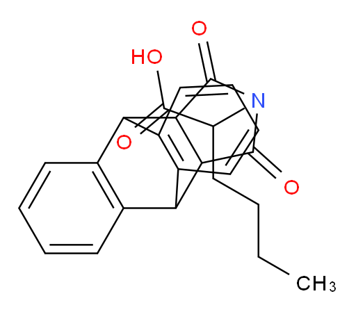 α-Butyl-1,3,3a,4,9,9a-hexahydro-1,3-dioxo-4,9[1′,2′]-benzeno-2H-benz[f]isoindole-2-acetic acid (ACI)