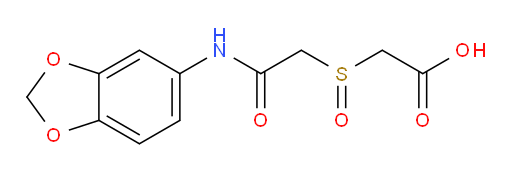 2-[[2-(1,3-Benzodioxol-5-ylamino)-2-oxoethyl]sulfinyl]acetic acid (ACI)