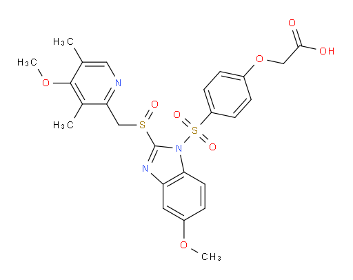 [4-[[5-Methoxy-2-[[(4-methoxy-3,5-dimethylpyridin-2-yl)methyl]sulfinyl]benzimidazol-1-yl]sulfonyl]phenoxy]acetic acid