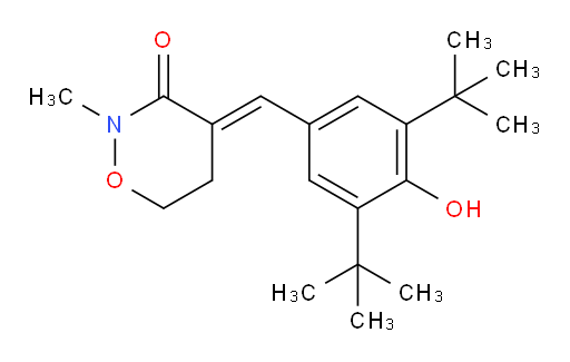 4-[[3,5-Bis(1,1-dimethylethyl)-4-hydroxyphenyl]methylene]dihydro-2-methyl-2H-1,2-oxazin-3(4H)-one (ACI)