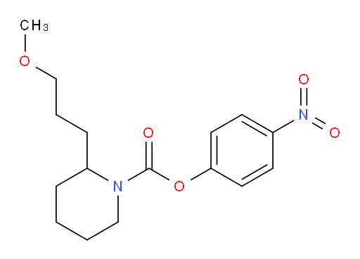 4-Nitrophenyl 2-(3-methoxypropyl)-1-piperidinecarboxylate (ACI)