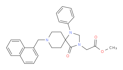 Methyl 8-(1-naphthalenylmethyl)-4-oxo-1-phenyl-1,3,8-triazaspiro[4.5]decane-3-acetate (ACI)