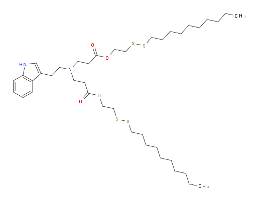 β-Alanine, N-[3-[2-(decyldithio)ethoxy]-3-oxopropyl]-N-[2-(1H-indol-3-yl)ethyl]-, 2-(decyldithio)ethyl ester (ACI)