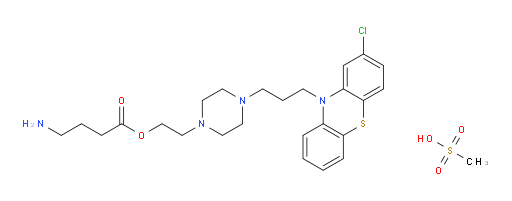 Butanoic acid, 4-amino-, 2-[4-[3-(2-chloro-10H-phenothiazin-10-yl)propyl]-1-piperazinyl]ethyl ester, methanesulfonate (1:3) (ACI)