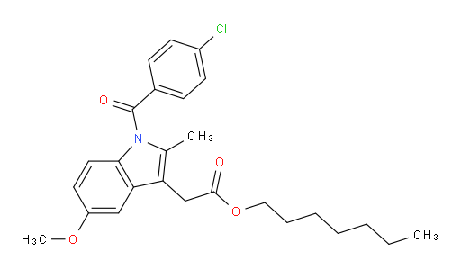 Heptyl 1-(4-chlorobenzoyl)-5-methoxy-2-methyl-1H-indole-3-acetate (ACI)