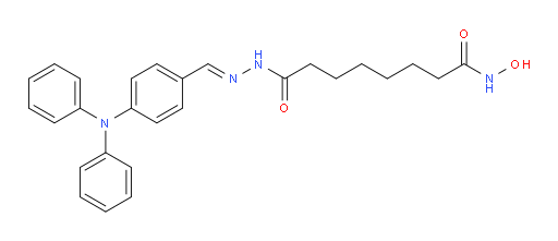 8-(Hydroxyamino)-8-oxooctanoic acid 2-[[4-(diphenylamino)phenyl]methylene]hydrazide (ACI)