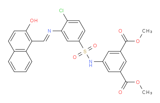 1,3-Dimethyl 5-[[[4-chloro-3-[[(2-hydroxy-1-naphthalenyl)methylene]amino]phenyl]sulfonyl]amino]-1,3-benzenedicarboxylate (ACI)