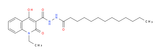1-Ethyl-1,2-dihydro-4-hydroxy-2-oxo-3-quinolinecarboxylic acid 2-(1-oxotridecyl)hydrazide (ACI)