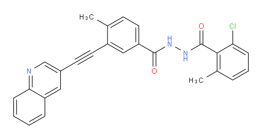 2-Chloro-6-methylbenzoic acid 2-[4-methyl-3-[2-(3-quinolinyl)ethynyl]benzoyl]hydrazide (ACI)