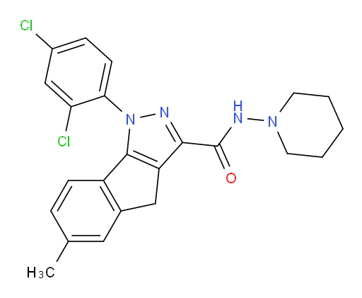 N-(Piperidin-1-yl)-6-methyl-1-(2′,4′-dichlorophenyl)-1,4-dihydroindeno[1,2-c]pyrazole-3-carboxamide