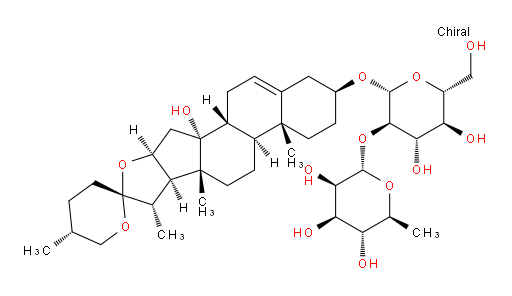 (3β,25R)-14-Hydroxyspirost-5-en-3-yl 2-O-(6-deoxy-α-L-mannopyranosyl)-β-D-glucopyranoside (ACI)