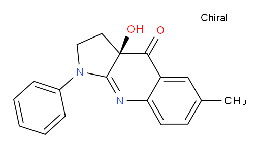 (3aR)-1,2,3,3a-Tetrahydro-3a-hydroxy-6-methyl-1-phenyl-4H-pyrrolo[2,3-b]quinolin-4-one (ACI)