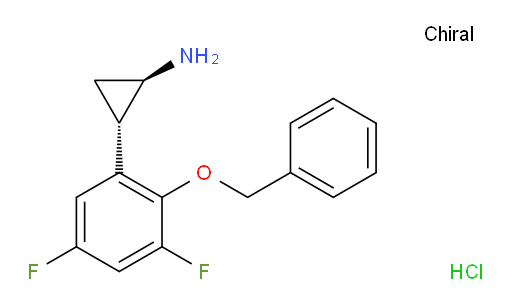 Cyclopropanamine, 2-[3,5-difluoro-2-(phenylmethoxy)phenyl]-, hydrochloride (1:1), (1R,2S)-rel- (ACI)