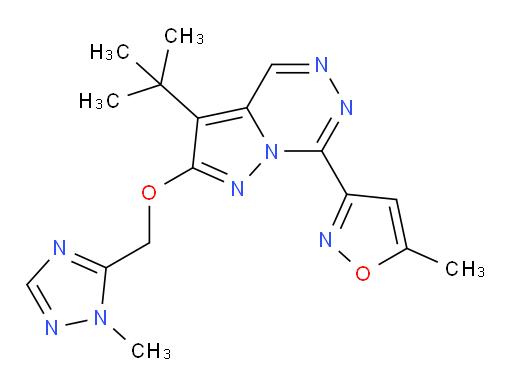 3-(1,1-Dimethylethyl)-7-(5-methyl-3-isoxazolyl)-2-[(1-methyl-1H-1,2,4-triazol-5-yl)methoxy]pyrazolo[1,5-d][1,2,4]triazine (ACI)