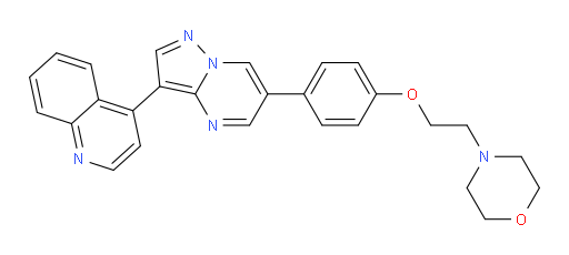 4-[6-[4-[2-(4-Morpholinyl)ethoxy]phenyl]pyrazolo[1,5-a]pyrimidin-3-yl]quinoline (ACI)