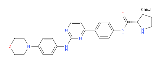 (2S)-N-[4-[2-[[4-(4-Morpholinyl)phenyl]amino]-4-pyrimidinyl]phenyl]-2-pyrrolidinecarboxamide (ACI)