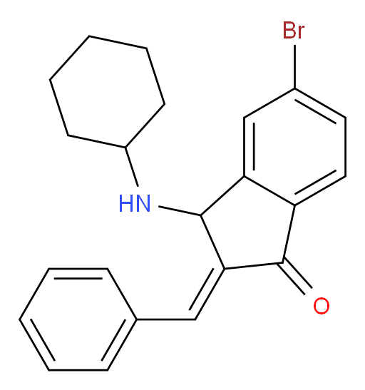 (2E)-5-Bromo-3-(cyclohexylamino)-2,3-dihydro-2-(phenylmethylene)-1H-inden-1-one (ACI)