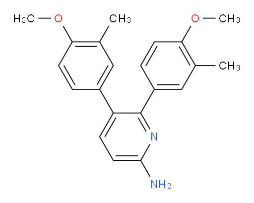 5,6-Bis(4-methoxy-3-methylphenyl)-2-pyridinamine (ACI)