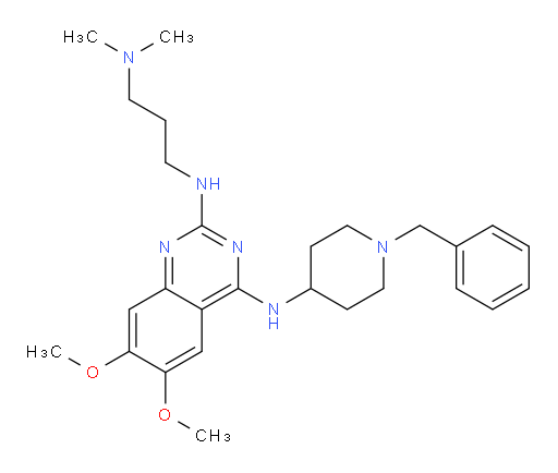 N2-[3-(Dimethylamino)propyl]-6,7-dimethoxy-N4-[1-(phenylmethyl)-4-piperidinyl]-2,4-quinazolinediamine (ACI)