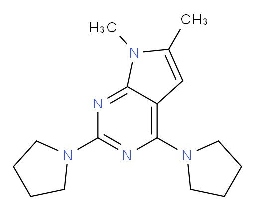 6,7-Dimethyl-2,4-di-1-pyrrolidinyl-7H-pyrrolo[2,3-d]pyrimidine (ACI)