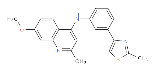 7-Methoxy-2-methyl-N-[3-(2-methyl-4-thiazolyl)phenyl]-4-quinolinamine (ACI)