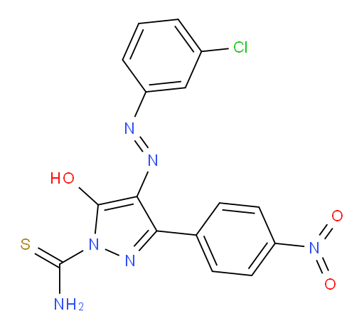 4-[(1E)-2-(3-Chlorophenyl)diazenyl]-5-hydroxy-3-(4-nitrophenyl)-1H-pyrazole-1-carbothioamide (ACI)