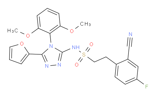 2-Cyano-N-[4-(2,6-dimethoxyphenyl)-5-(2-furanyl)-4H-1,2,4-triazol-3-yl]-4-fluorobenzeneethanesulfonamide (ACI)