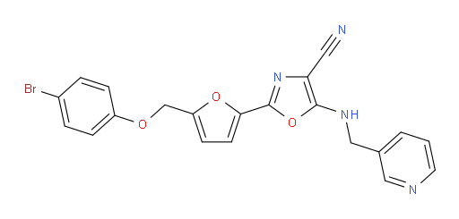2-[5-[(4-Bromophenoxy)methyl]-2-furanyl]-5-[(3-pyridinylmethyl)amino]-4-oxazolecarbonitrile (ACI)