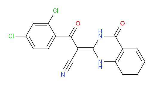 2,4-Dichloro-α-(3,4-dihydro-4-oxo-2(1H)-quinazolinylidene)-β-oxobenzenepropanenitrile (ACI)