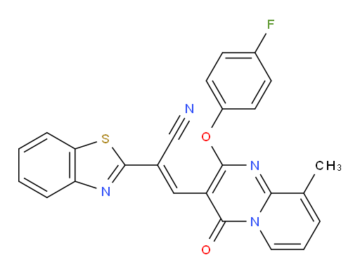α-[[2-(4-Fluorophenoxy)-9-methyl-4-oxo-4H-pyrido[1,2-a]pyrimidin-3-yl]methylene]-2-benzothiazoleacetonitrile (ACI)