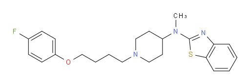 N-[1-[4-(4-Fluorophenoxy)butyl]-4-piperidinyl]-N-methyl-2-benzothiazolamine (ACI)