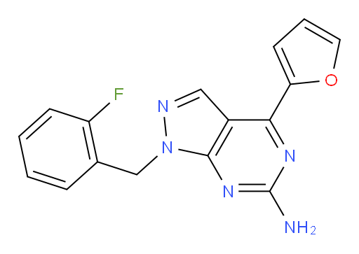 1-[(2-Fluorophenyl)methyl]-4-(2-furanyl)-1H-pyrazolo[3,4-d]pyrimidin-6-amine (ACI)