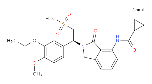 N-[2-[(1S)-1-(3-Ethoxy-4-methoxyphenyl)-2-(methylsulfonyl)ethyl]-2,3-dihydro-3-oxo-1H-isoindol-4-yl]cyclopropanecarboxamide (ACI)