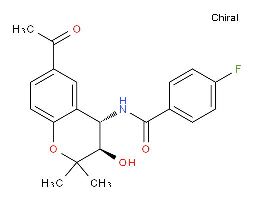 N-[(3R,4S)-6-Acetyl-3,4-dihydro-3-hydroxy-2,2-dimethyl-2H-1-benzopyran-4-yl]-4-fluorobenzamide (ACI)