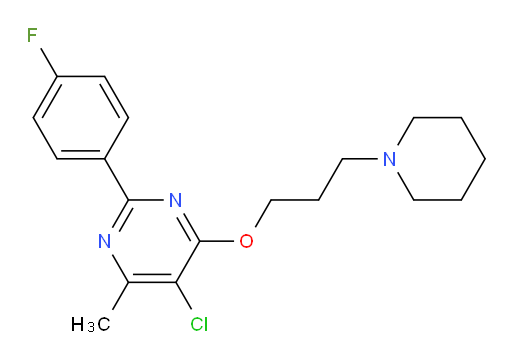 5-Chloro-2-(4-fluorophenyl)-4-methyl-6-[3-(1-piperidinyl)propoxy]pyrimidine (ACI)
