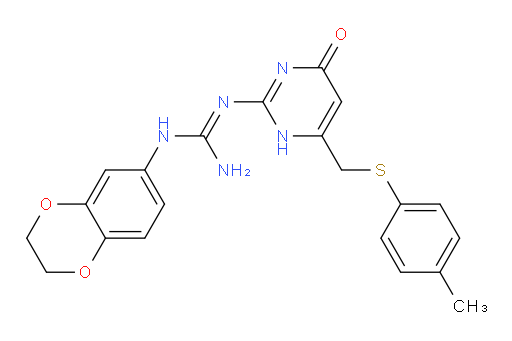 [C(E)]-N-(2,3-Dihydro-1,4-benzodioxin-6-yl)-N′-[1,6-dihydro-4-[[(4-methylphenyl)thio]methyl]-6-oxo-2-pyrimidinyl]guanidine (ACI)