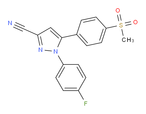 1-(4-Fluorophenyl)-5-[4-(methylsulfonyl)phenyl]-1H-pyrazole-3-carbonitrile (ACI)